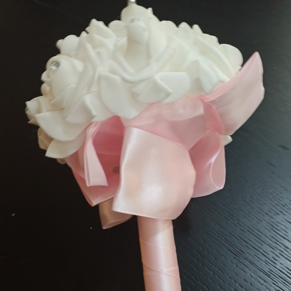 Elegant Pink and White Bridal Bouquet